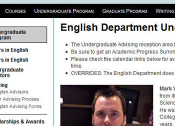 English Department Website Image after update